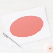 Coral Pink Oval Sticker (Envelop)