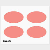 Coral Pink Oval Sticker (Vel)