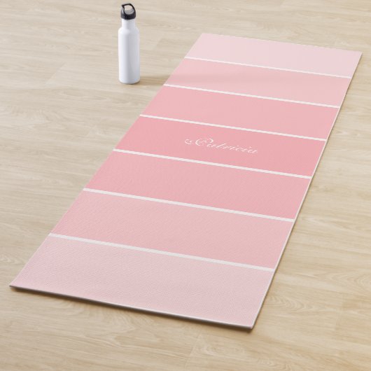 Coral Pink Palette Yoga Mat (In situ)