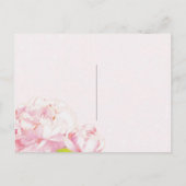 Coral Pink Peony Wedding Save the Date Aankondigingskaart (Achterkant)