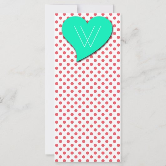 Coral Pink Polka Dots-Monogram van Shirley Taylor (Achterkant)