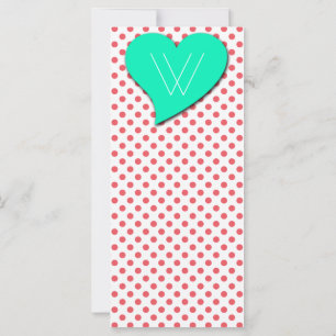 Coral Pink Polka Dots-Monogram van Shirley Taylor