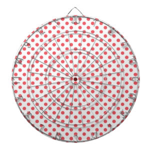 Coral Pink Polka Dots van Shirley Taylor Dartbord