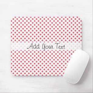 Coral Pink Polka Dots van Shirley Taylor Muismat