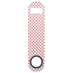 Coral Pink Polka Dots van Shirley Taylor Speed Flessenopener