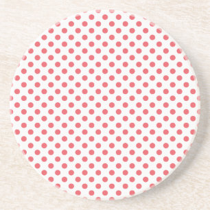 Coral Pink Polka Dots van Shirley Taylor Zandsteen Onderzetter