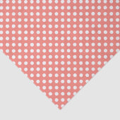 Coral Pink Polka gebotteld patroon Tissuepapier (Detail)