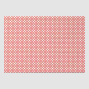 Coral Pink Polka gebotteld patroon Tissuepapier