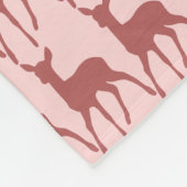 Coral Pink Salmon Deer Pattern | Gepersonaliseerd Fleece Deken (Hoek)