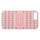 Coral Pink Salmon Deer Pattern | Personeel N2 Case-Mate iPhone Case (Achterkant (Horizontaal))