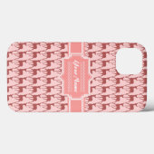 Coral Pink Salmon Deer Pattern | Personeel N2 Case-Mate iPhone Case (Achterkant (horizontaal))