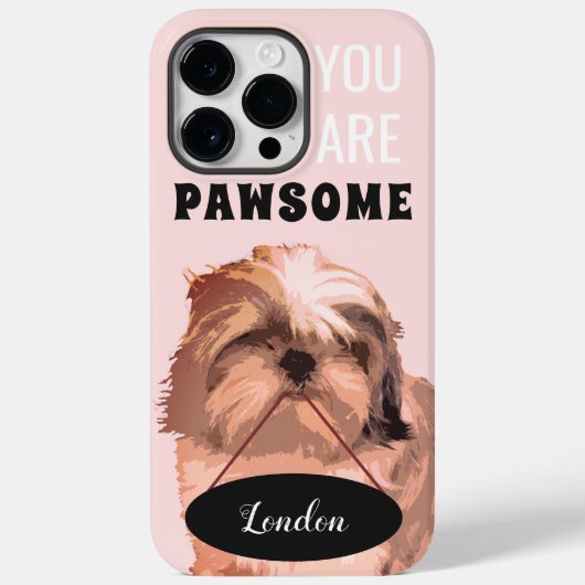 Coral Pink Shih Tzu iPhone 11 Pro Max Hoesje (Achterkant)
