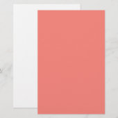 Coral Pink Stationery Briefpapier (Voorkant / Achterkant)