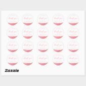 Coral Pink Sweet Dank u Stickers (Vel)