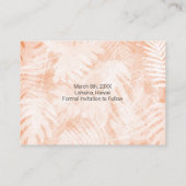 Coral Pink Tropical Plumeria Save-the-Date-Kaart Advieskaart (Achterkant)