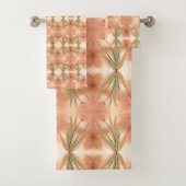 Coral Pink Tulip handdoek Set (Insitu)