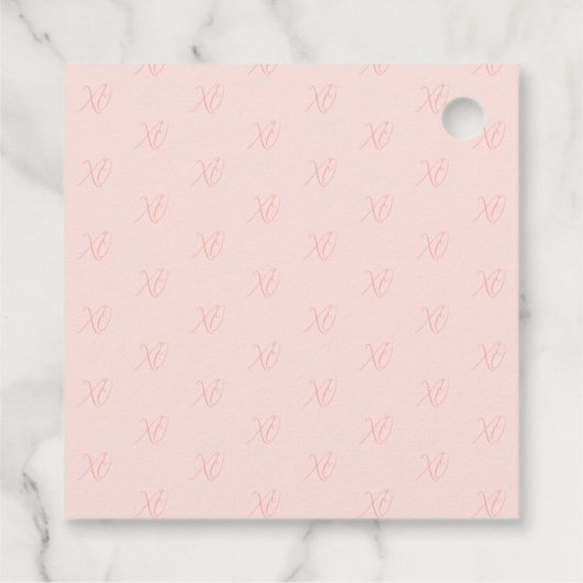 Coral Pink Valentijnsdag Gift Label (Achterkant)