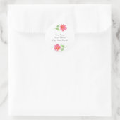 Coral Pink Waterverf Daisy Labels (Tas)