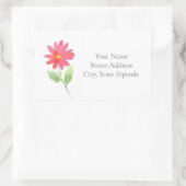 Coral Pink Waterverf Flower labels (Tas)