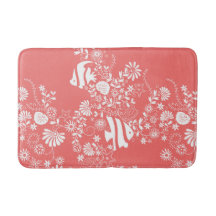 Coral Pink White Ocean Life Patroon