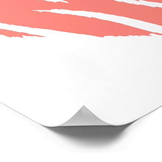 Coral Pink Wild Heart Poster (Hoek)