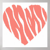 Coral Pink Wild Heart Poster (Voorkant)