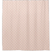 Coral Plaid Tartan Curtain Sleek Bathroom Look Douchegordijn (Voorkant)