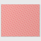 Coral Polka-Dot Cadeaupapier (Vlak)