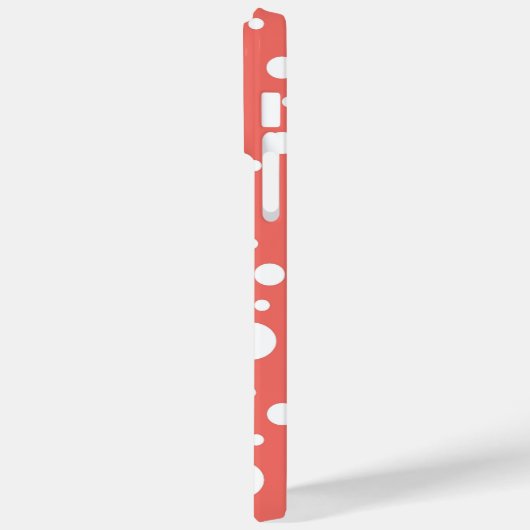 Coral Polka Dot Case-Mate iPhone Case (Achterkant / Links)