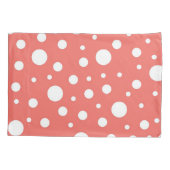 Coral Polka Dot Kussensloop (Achterkant)