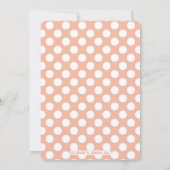 Coral Polka Dot Lamb Baby shower Kaart (Achterkant)