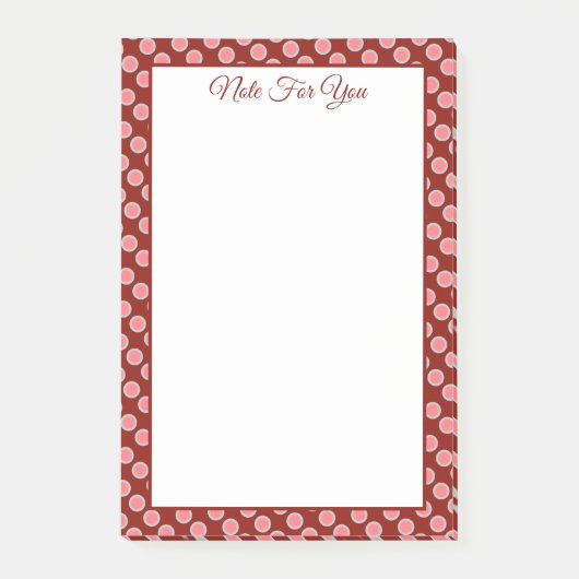Coral Polka Dot Post-it® Notes (Voorkant)