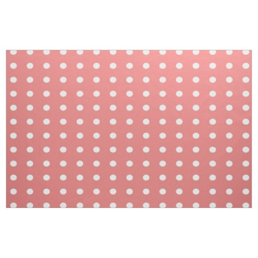 Coral Polka Dot Stof (Yard (91,4 cm))