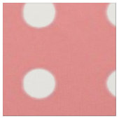 Coral Polka Dot Stof (Close Up)