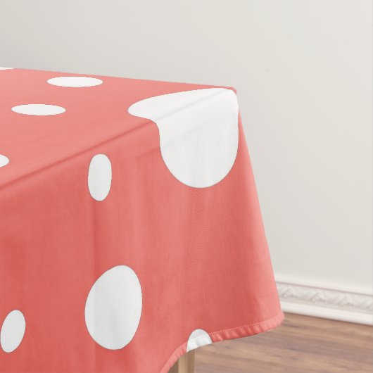 Coral Polka Dot Tafelkleed (Voorbeeld)