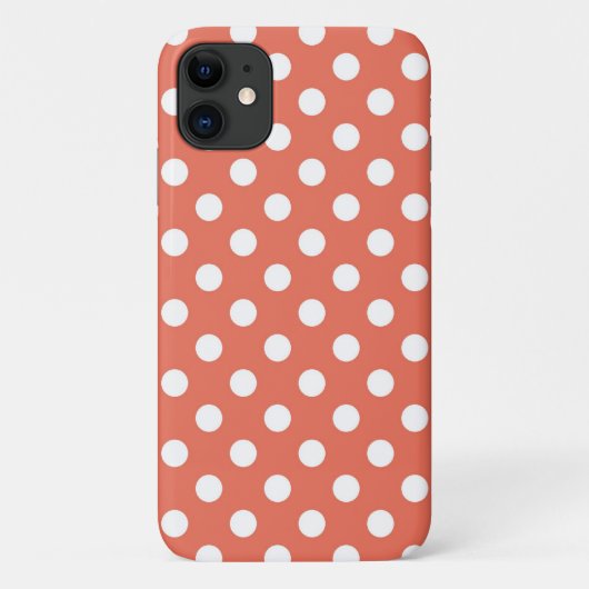 Coral Polka Dots Pattern Case-Mate iPhone Case (Achterkant)