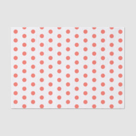 Coral Polka Dots Pattern Tissuepapier
