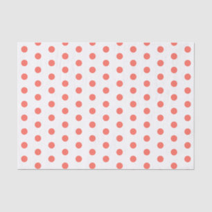 Coral Polka Dots Pattern Tissuepapier