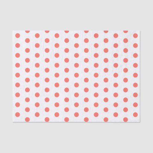 Coral Polka Dots Pattern Tissuepapier (Voorkant)