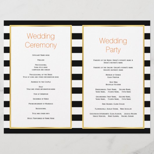 Coral poppies Black white strees trouwprogramma (Achterkant)