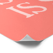 Coral Red Creatieve Hulpmiddelen Illustratie Zelfz Poster (Hoek)