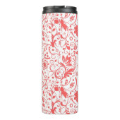 Coral Red Damask Thermosbeker (Achterkant)