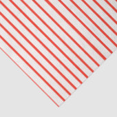 Coral Red en White Striped Tissuepapier (Detail)