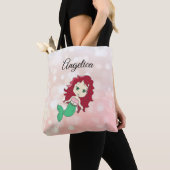 Coral Red Hazard Mermaid Personalized Canvas tas (Dichtbij)