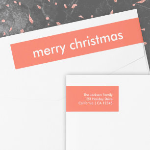 Coral Red Kerstmis   Minimale retouradres