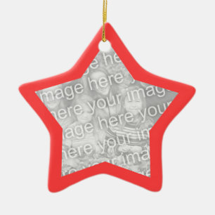 Coral Red Lijst Star-Ornament Keramisch Ornament