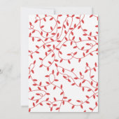 Coral Red Merry String Lights Kerstfeest Kaart (Achterkant)