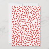 Coral Red Poppy Floral Bridal Shower Uitnodiging (Achterkant)