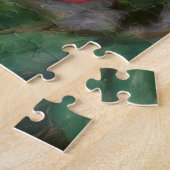 Coral Red Rose Flower Art Puzzel Legpuzzel (Zijkant)