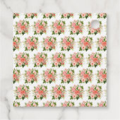 Coral Red Roses Bridal Shower Thank You Bedankjes Labels (Achterkant)